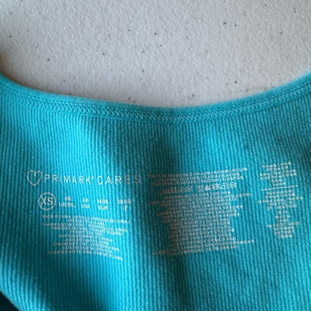 Primark Turquoise Crop Top - Picture 3 of 6